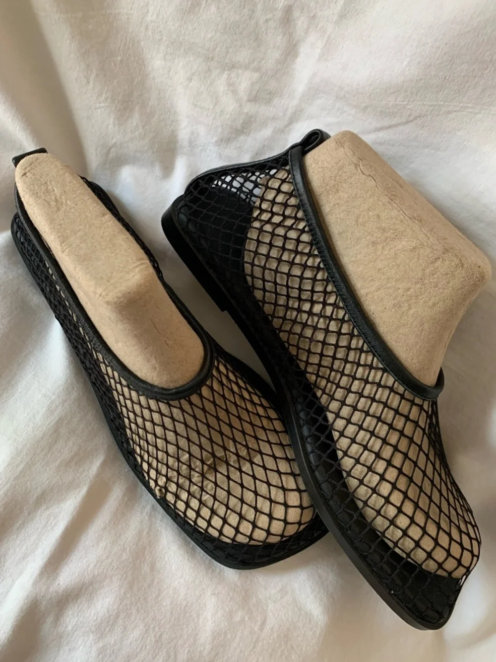 STINE GOYA black mesh 'SGReelo Ballerina Shoes'